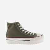 Double canvas sneakers