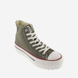 Double canvas sneakers