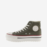 Double canvas sneakers