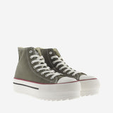 Double canvas sneakers