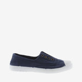 Navy leather effect tribe sneakers