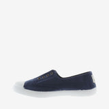 Navy leather effect tribe sneakers