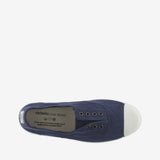 Navy leather effect tribe sneakers