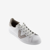 Tenis Piel Glitter Nude