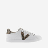 Tenis Piel Glitter Taupe