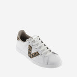 Tenis Piel Glitter Taupe