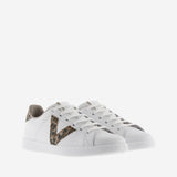 Tenis Piel Glitter Taupe