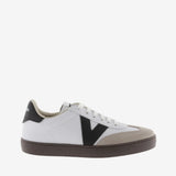 Berlin cycling shoes with white leather effect