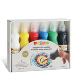 Tempera de alta calidad en botella con pico medidor, 6 colores.