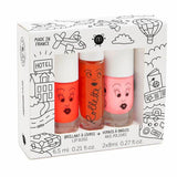 Set de pintalabios gloss amazing y 2 pintauñas