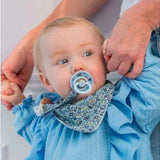 2 Chupetes BIBS Colour Round Liberty Chamomile Lawn Baby Blue Mix