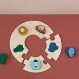 Puzzle redondo de madera