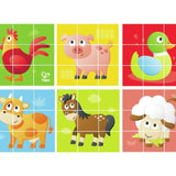 Puzzle de Bloques de Animales de Granja