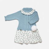 Vestido perritos punto azul