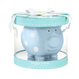 Hucha cerdito azul