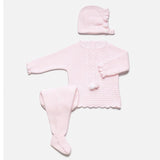 Conjunto punto perlé rosa