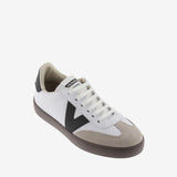 Berlin cycling shoes with white leather effect 