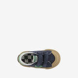 Zapatillas Tribu Horma Ancha Serraje & Contraste Marino