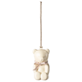 Adorno de metal, Osito de peluche - Blanco roto/Rosa