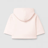 Chaqueta Terciopelo Lisa Con Capucha Rosa