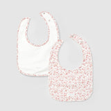 2 Baberos Estampados Rosa