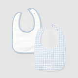 2 Baberos Estampados Azul