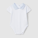 Body manga corta con cuello