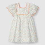 Vestido Flores con Detalle de Zigzag