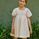 Vestido Flores con Detalle de Zigzag
