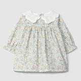 Vestido Pana Estampado Flores con Cuello
