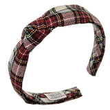 Diadema tartán crudo