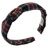 Diadema tartán azul