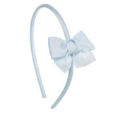 Diadema con lazo azul pastel