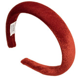 Diadema acolchada roja