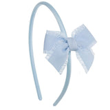 Diadema bebé con lazo azul pastel