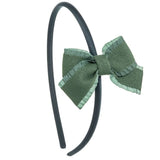 Diadema bebé con lazo verde