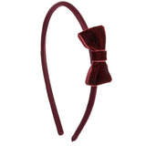 Diadema terciopelo burdeos