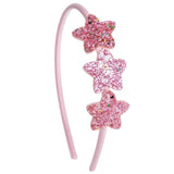 Diadema Glitter Star Rosa
