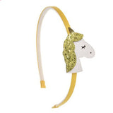 Diadema unicornio glitter dorada