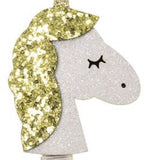 Clip unicornio glitter dorado