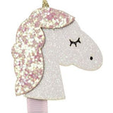 Clip unicornio glitter Rosa Claro