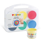 Pintura para dedos en bote, estuche multiusos, 6 colores.