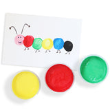 Pintura para dedos en bote, estuche multiusos, 6 colores.