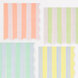 Servilletas Grandes con Rayas Pastel