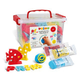 Juego de plastilina blanda en estuche, 8 bloques, 33 accesorios "alfabeto".