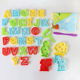 Juego de plastilina blanda en estuche, 8 bloques, 33 accesorios "alfabeto".