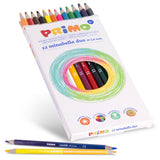 12 lápices bicolor