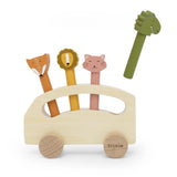 Autobús de Madera con Animales Pop-Up