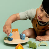 Juego de Equilibrio de Madera - Aventura Dino