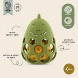 Sonajero Sensorial de Silicona - Mr. Dino